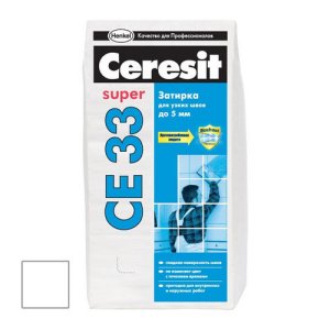 Затирка цементная Ceresit CE 33 Super белая 25 кг