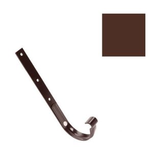 Крюк желоба металлический Galeco 124/80 коричневый 4 мм