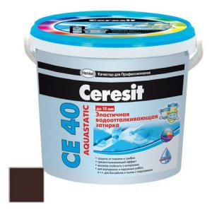 Эластичная затирка Ceresit CE 40 Aquastatic темный шоколад