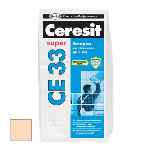Затирка цементная Ceresit CE 33 Super Персик 2 кг