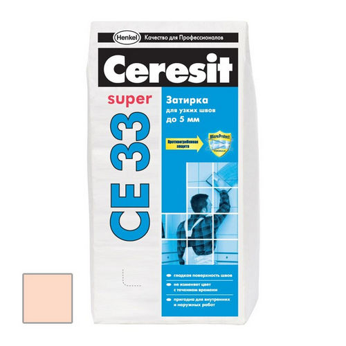 Затирка цементная Ceresit CE 33 Super Роса 2 кг